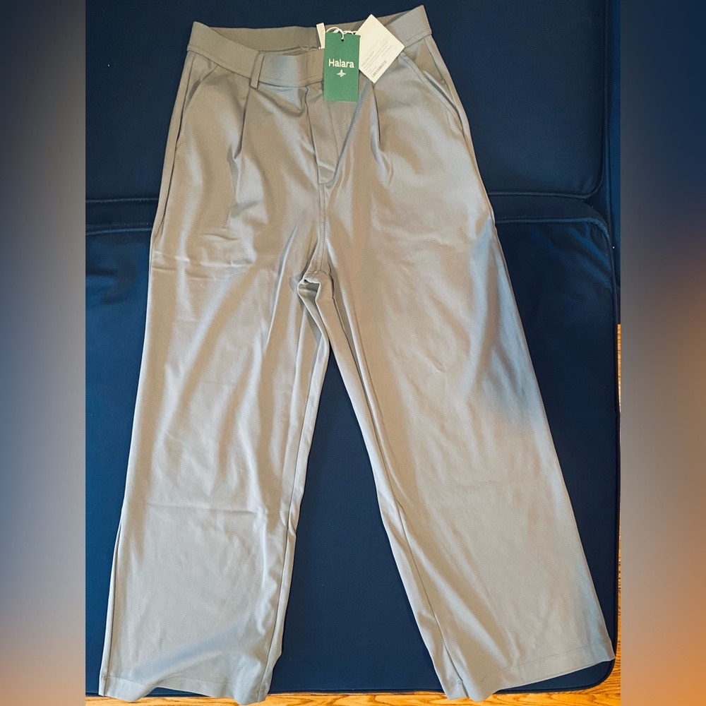 BRAND NEW HALARA Straight Leg, Casual/Work Pant, Gray; 5”2 and under